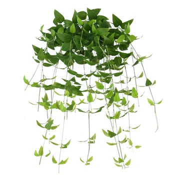

New-Artificial Flowers Cloth Clematis Fake Flower Garland Leaves Hanging Vine Leaf Foliage Plants for Indoor Outdoor Wedding Dec