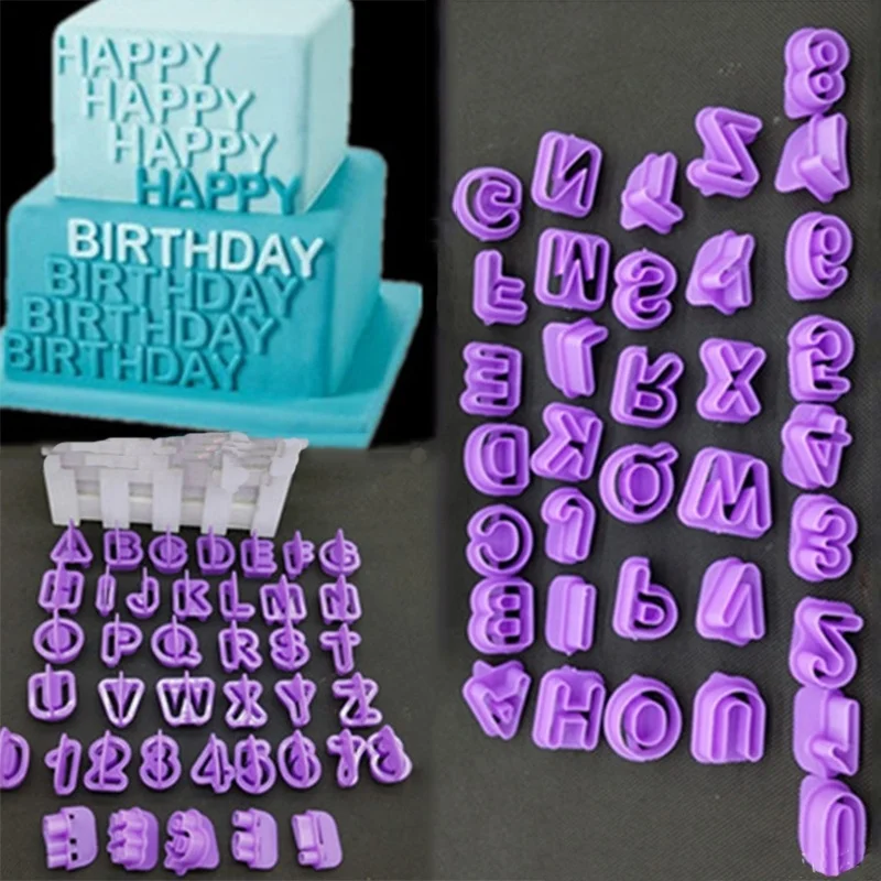 

40Pcs Alphabet Letter Cookie Cutters Cake Decorating Molds Sugarcraft Chocolate Moulds Baking Accessories