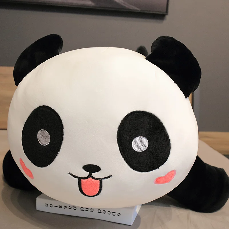 Kawaii Лежащая панда Медведь плюшевая мягкая подушка милые чучело игрушки куклы прекрасные игрушки для детей девочек день рождения, День Святого Валентина подарок