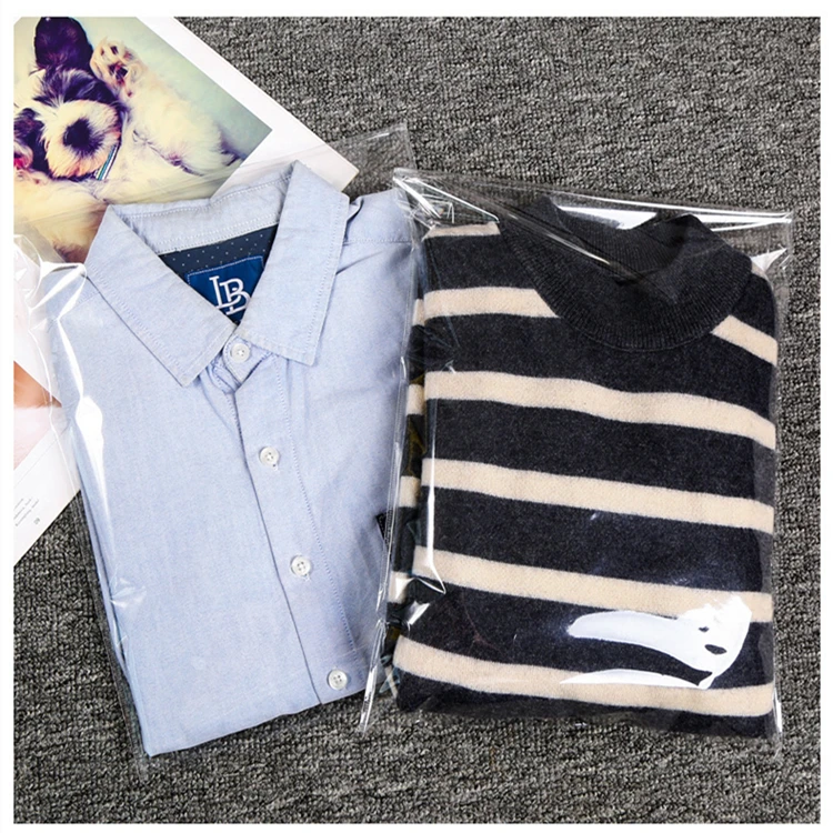 100PC/투명 대형 유리 OPP 종이 봉투, 셔츠, 티셔츠, 문구 및 선물 포장용 자체 접착 봉인 보석 가방