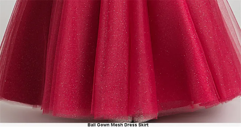 3~14Years Children Girls Elegant Wine-red Luxury Florals Birthday Wedding Party Princess Fluffy Dress Kids Piano Host Dress Wear
