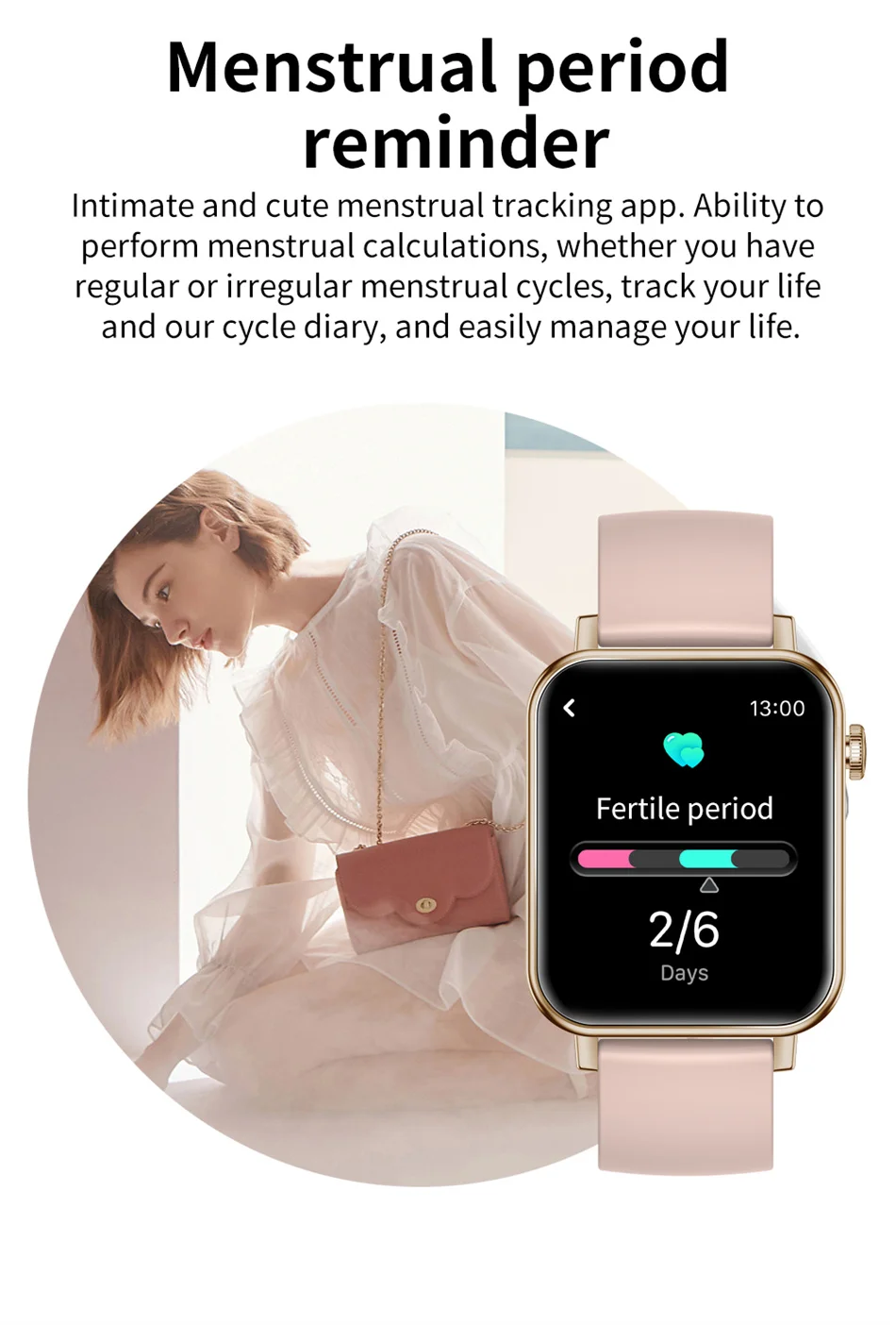 2022 Bluetooth Call Smart Watch Women Custom Dial Watches Men Heart Rate Blood Pressure Menstrual Period Measurement Smartwatch