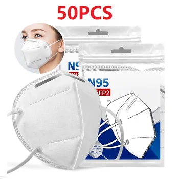 

50Pcs masks face masks anti-dust respirator 6 layers 99% filte mouth masks mascara mascarilla