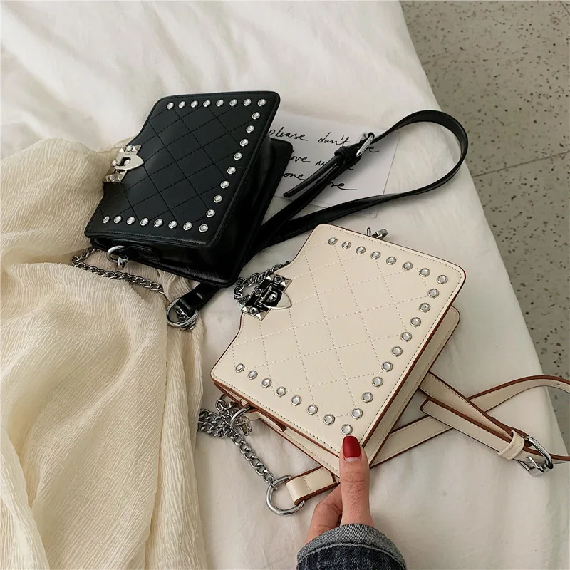 

France Non-mainstream Textured Bag Women's 2019 New Style Western Style Versatile Shoulder Bag Summer Western Style Chain Should
