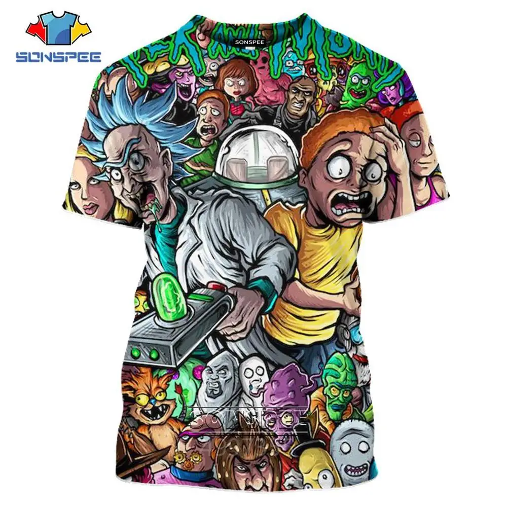 1 SONSPEE Crazy Rick marty Harajuku/Одежда для взрослых и детей с 3D принтом, толстовки, футболки, жилетки, штаны, куртки для женщин и мужчин D88 - Цвет: 1