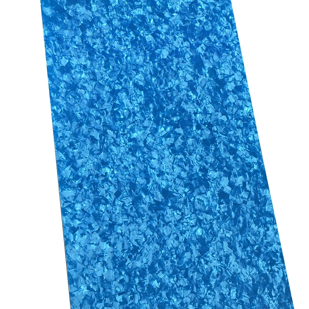 

10" x 60" 0.46mm Sky Blue Pearl Musical Instrument Deco Sheet DIY Drum Wrap for Snare Drum