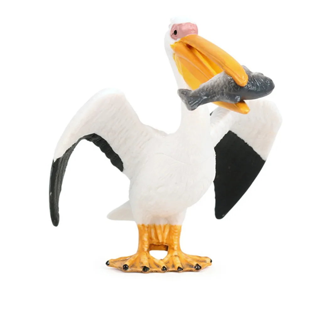 Реалистичная птица Пеликан модель диких животных фигурка ручной работы ремесло Образование игрушка подарок для детей Фигурки игрушки Фигурки Куклы
