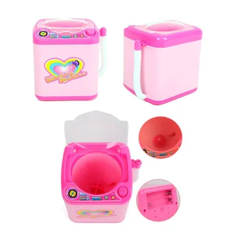 

Mini Electric Simulation Play House Pretend Toy Cosmetic Washing Machine Makeup Brushes Cleaner Cleaning Washer Tool for kid