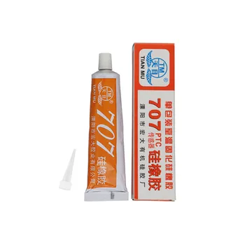 

707 Silicone Rubber White Strong High Temperature Resistant Metal Sealant Organic Glue PTC Sensor Adhesive Waterproof 45g