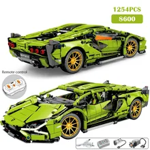 1254 pces cidade moc rc/não-rc super esportes carro de controle remoto de corrida veículo técnico blocos de construção tijolos brinquedos presentes para crianças