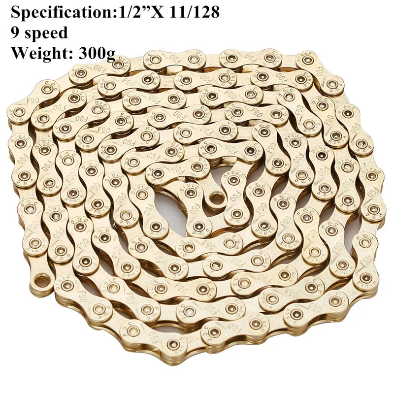 Perfect Universal mtb Mountain Bike Bicycle Chain 6 7 8 9 10 Speed Gold silver hollow ultra-light Variable 116L road Bike chain parts 5