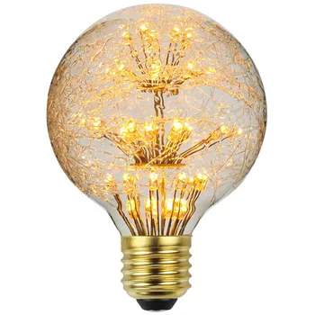 

TIANFAN Led Bulb Vintage RGB Firework Bulb 3W E27 Twinkle Lights Decorative Light Bulb AC85-265V Edison Bulb G80