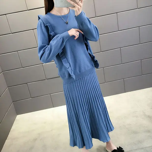 Blusas De Inverno Feminina, джемпер из лайкры, компьютерный трикотажный пуловер, 9466, настоящая фотография, Осень-зима, свитер из двух частей 70