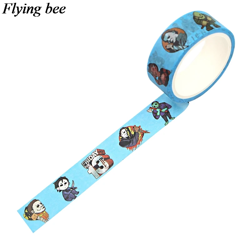 Flyingbee 4 шт./компл. с рисованным аниме, Забавный клейкая лента Кики Услуги Бумага лента Washi Симпатичные ленты набор подарки X0753