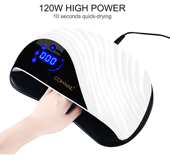 Conduziu a Lâmpada do Unha do Gel com Ventilador Secador do Unha para Secar Todo o Sensor do Polonês do Gel Conduziu a Luz da Arte do Unha Duas Mãos Sun Manicure Ferramentas 120 w uv Mod. 1258817 9 Secadores de unhas