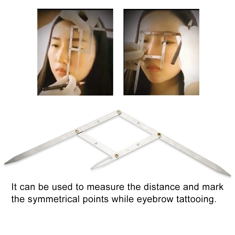 Tattoo Three-point Positioning Eyebrow Balance Ruler Semi Permanent Eyebrow Tattoo Design Calipers
