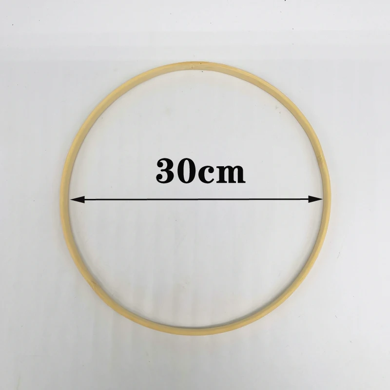 30cm Natural Wood Teething Beads Wooden Ring Stick Children Kids DIY Wooden Jewelry Making Crafts Dreamcatcher Macrame Accessories - Цвет: 30cm