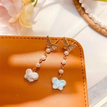 

Light The Luxury of Hand Made Baroque Butterfly Pearl Earrings 14K Gold Filled Earring Jewelry For Women Best Gift