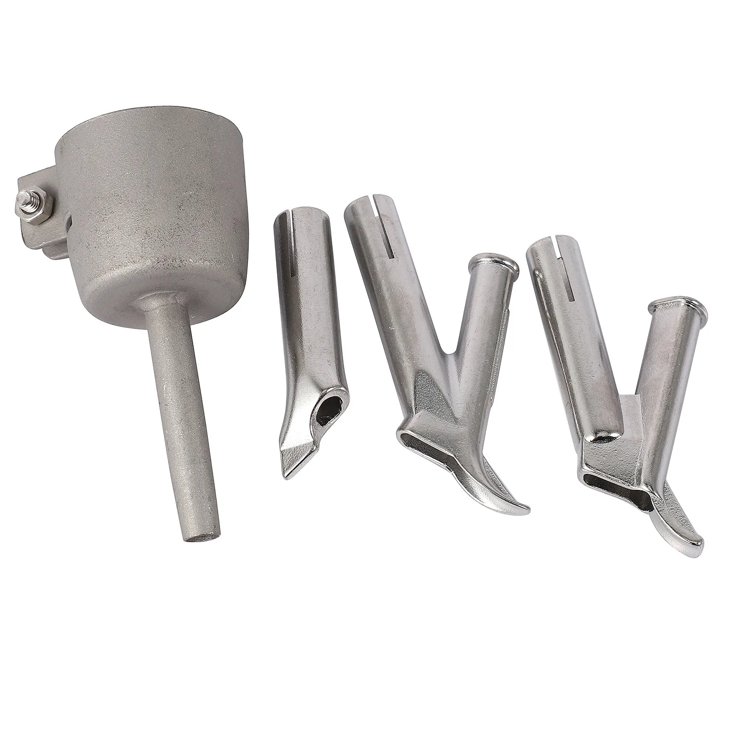 4-Piece PVC Plastic Welding Nozzle Set – 5mm Speed Tips, Round & Triangular – For Hot Air Torches, Vinyl Sheet Welding, Professional & DIY