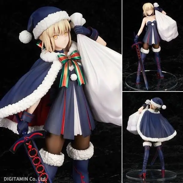 23 см Fate/stay night Saber артурия Пендрагон Рождество установленная фигурка игрушки коллекция детский Рождественский подарок с коробкой