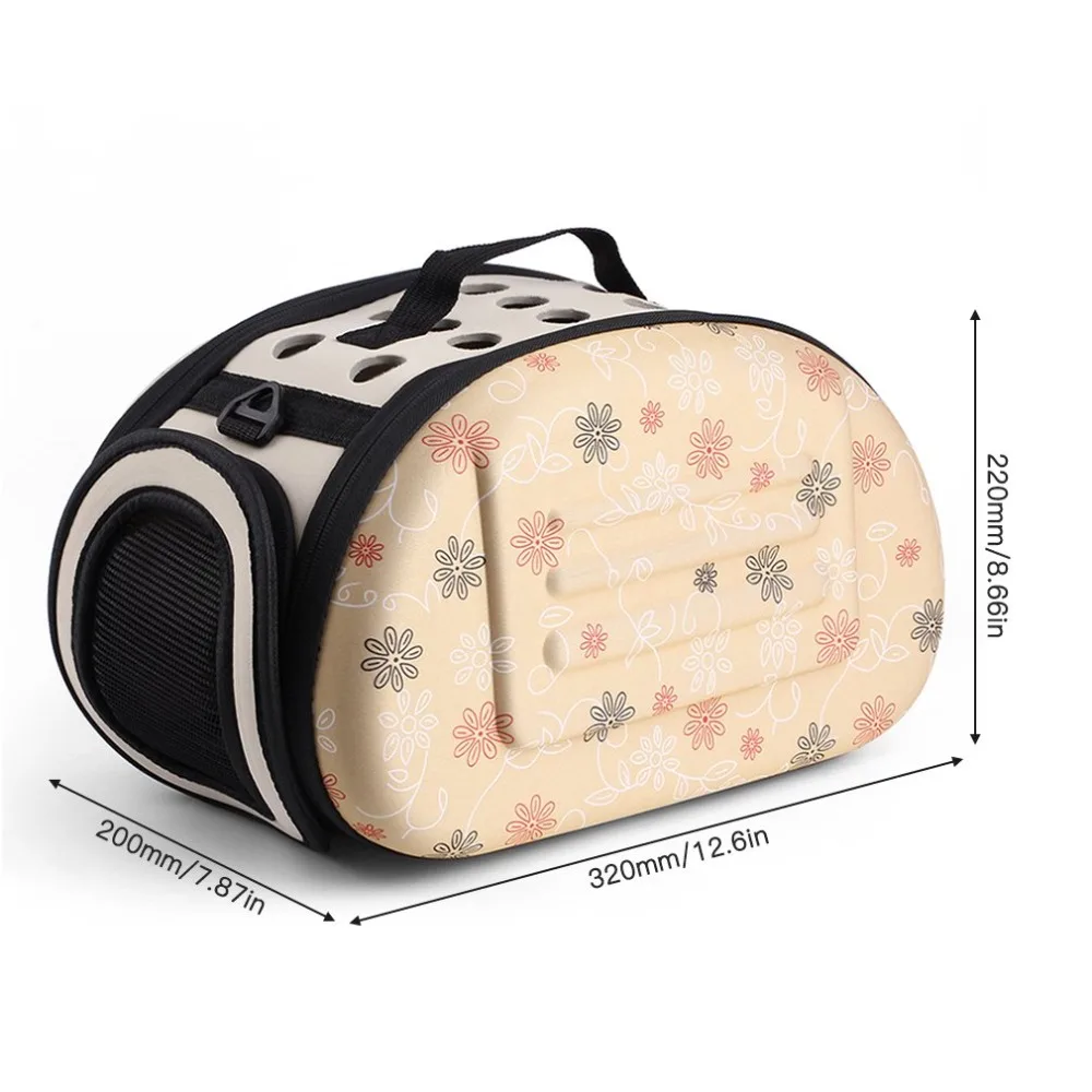 

Lovely Floral High Quality Soft EVA Portable Foldable Travel Shoulder Pet Bag Breathable Outdoor Carrier Pet Bag