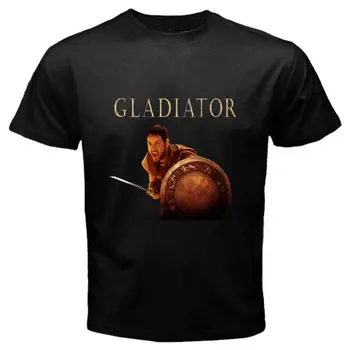 

New Rare GLADIATOR Russell Crowe Movie Men's Black T-Shirt Size S to 3XL