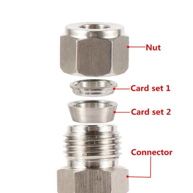 Nagynyomású Rozsdamentes Acél 1/8 "Női Szálkonvertálás 3/8" Nem Csúszás Záró Csatlakozó Kerti Porlasztási Öntöző Tömlő Illesztés - Image 5