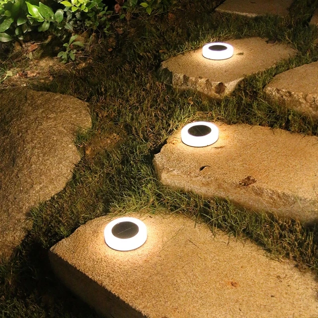 Lampe LED solaire imperméable avec autocollant en plastique, éclairage  d'extérieur, idéal pour un jardin, une pelouse, un sentier ou des escaliers  - AliExpress