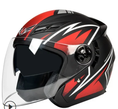 

Motorcycle 3/4 Smart Helmet Safe Half Open Face Motorcycle Helmet with USB Led Light Open Face Helmet Casque Motocross Helmet