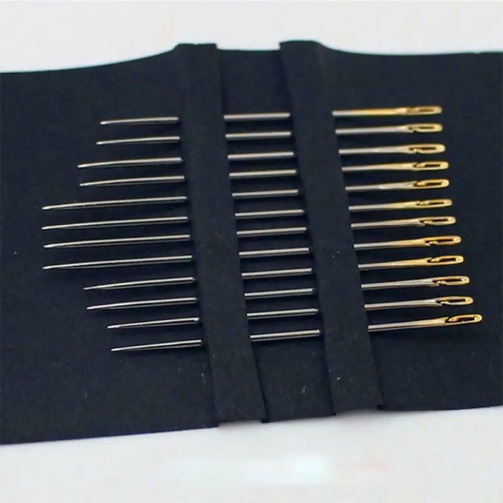 

One Second-Needles Self Threading Needles Hand Sewing Repair Set of 12 Cloth Needles