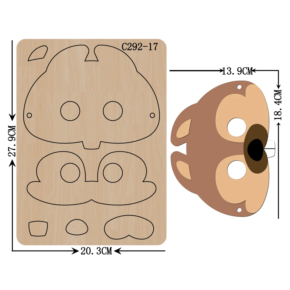 Новая маска деревянная форма для скрапбукинга C-292-17