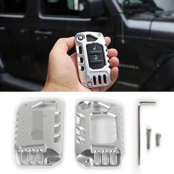 

Alloy Car Key Cover Accessory For Jeep Wrangler JL JT Gladiator Aluminum