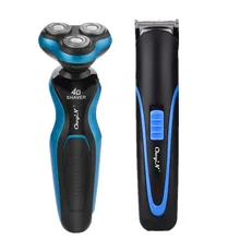 4D плавающая Тройная головка электробритва Мужская Борода триммер бритва перезаряжаемый зажим для носа триммер Стрижка