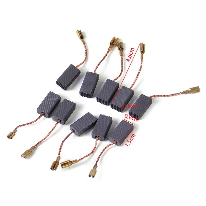 10 Uds repuestos de cepillos de carbono para BOSCH GWS 580 GWS 850 C GWS 7-115 GWS 8-125 GWS 9-150CS GWS6-100 D11 G8TB