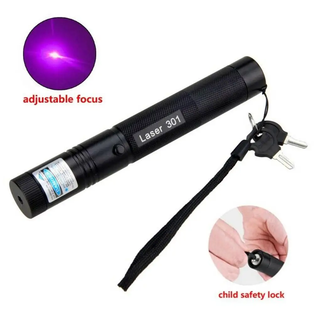 Blue purple light 5 мВт 532нм/650нм/405нм указатель фонарик в форме ручки мощный светодиодный фонарик в форме Ручки Видимый луч света для презентаций обучающее руководство - Испускаемый цвет: Blue purple light