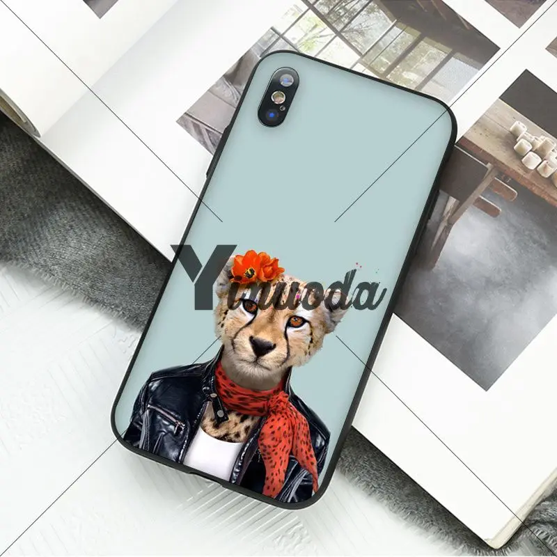 Animal portrait elephant owl tiger panther