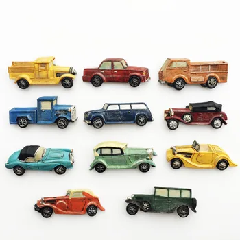 

American European Fridge Magnets Tourist Souvenirs Cartoon Vintage Car Refrigerator Stickers Arts and Crafts for Early Education