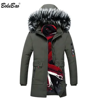 

BOLUBAO Trend New Men Warm Parkas Winter Windproof Male Fur Collar Casual Street Men's Hooded Big Pocket Parkas Coats