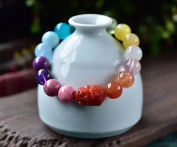 

12mm Natural Rainbow Different Mixed Stone Bracelet Agate Amber Jade Lapis Moonstone Charoite Beads Amaznite AAAAA