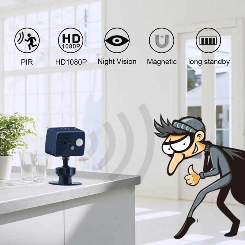

2019 Mini Camera small cam 1080P With Pir Sensor Night Vision IR 120 Wide Lens Camcorder video DVR DV Recorder Long Standby