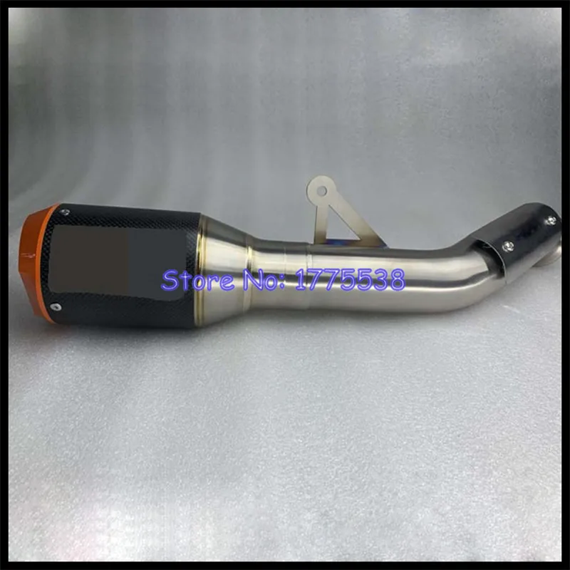 Titanium Alloy Motorcycle Exhaust Slip-on for KTM 790 890 Duke 2018-2023 with Carbon Exhaust Muffler Titanium Link Pipe Cover - Image 2