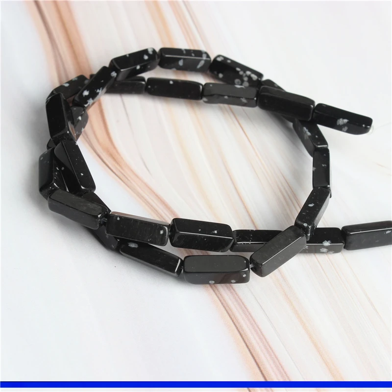 Blackstone Linxiang модные натуральные разноцветные кубовидные свободные бусины DIY браслет ожерелье серьги шпильки аксессуары - Цвет: Blackstone