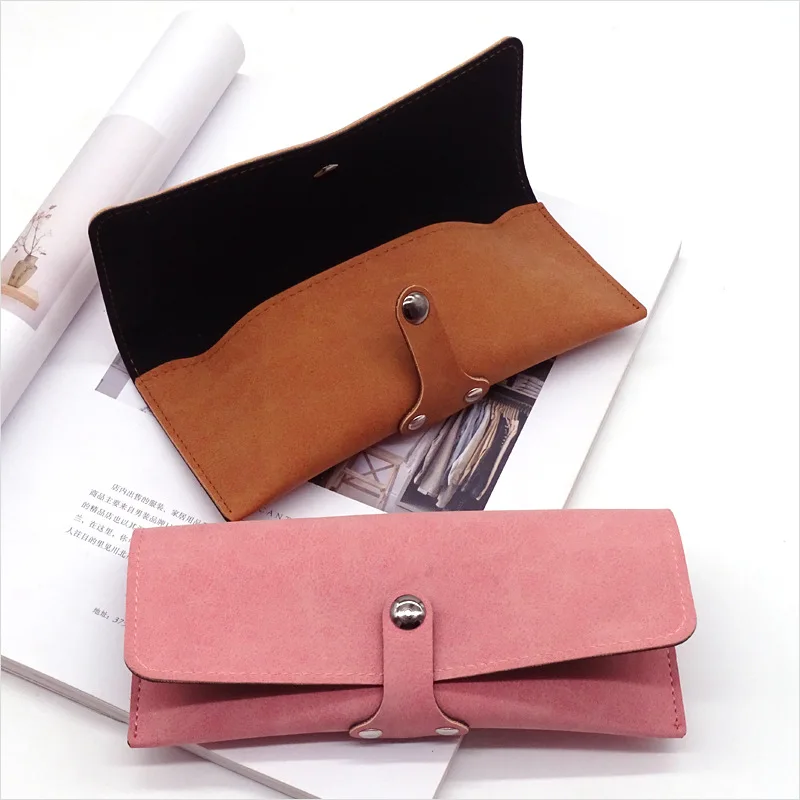 Розовый коричневый мягкий мешочек для очков аксессуары стиль экокожа