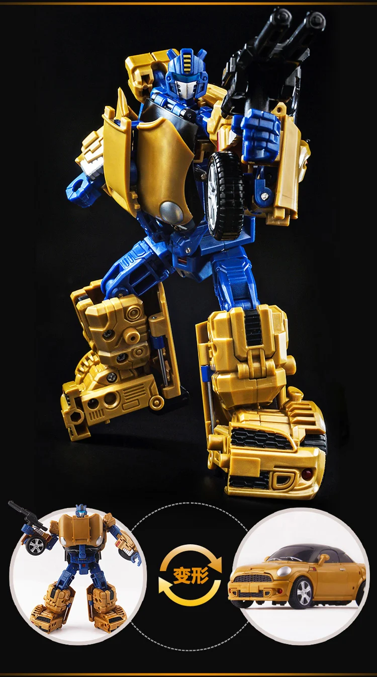 Большой WJ трансформация Rollbar прожектор Goldbug Chase Sideload Freeway Throttlebots фигурка игрушки