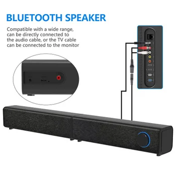 

TV Soundbar Home Theater 20W Bluetooth Speaker Portable Column Super Bass 4DStereo Subwoofer Music Center For Computer Speakers