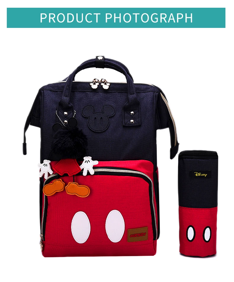 Disney Mickey классические Пеленки сумки Мумия материнства рюкзак водонепроницаемый большой емкости уход за ребенком путешествия подгузники коляски