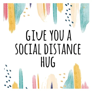 

Patch Give You A Social Distance Hug Parch Diy Decoration For Clothing Parches Isolation Heat Transfer Stickers Washable Parches