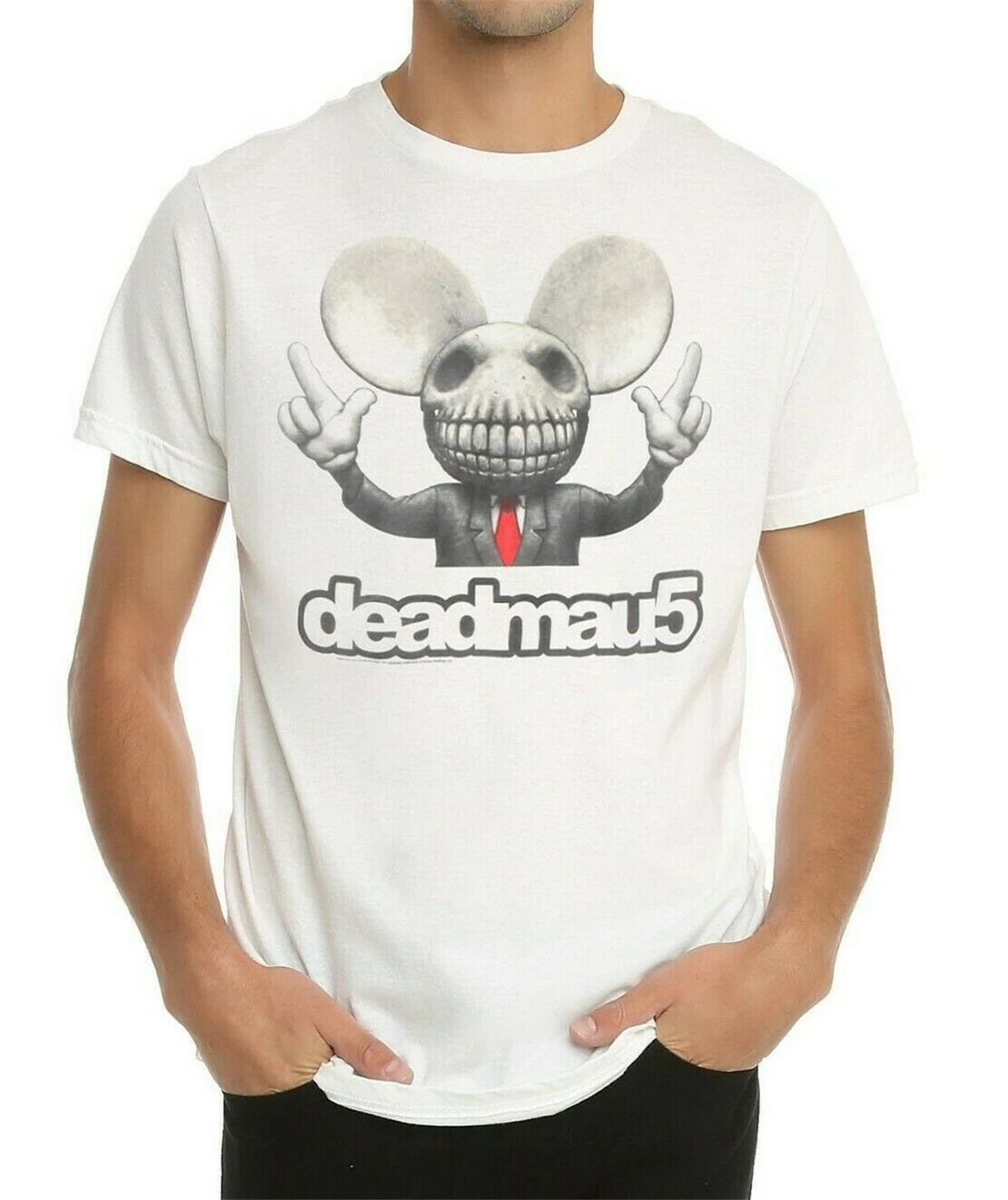 Новая Оригинальная Винтажная футболка с круглым вырезом Deadmau5 | Мужская одежда