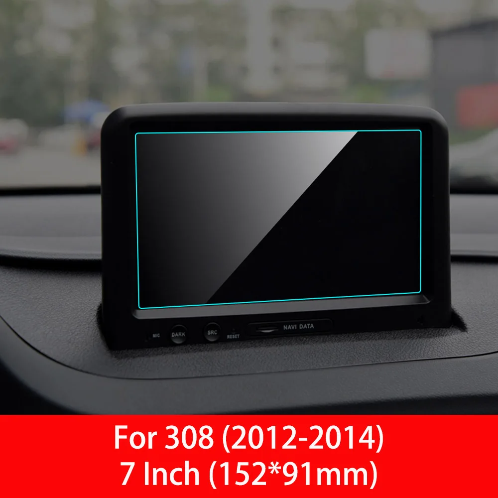 Для peugeot 308 408 508 2008 3008 5008 Автомобильный gps навигационный экран протектор Авто Интерьер Закаленное стекло Защитная пленка автомобильный доступ - Название цвета: for Peugeot 308 A