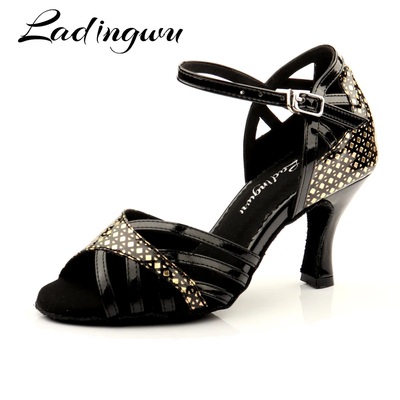 Женские атласные танцевальные сапоги Ladingwu для латиноамериканских танцев